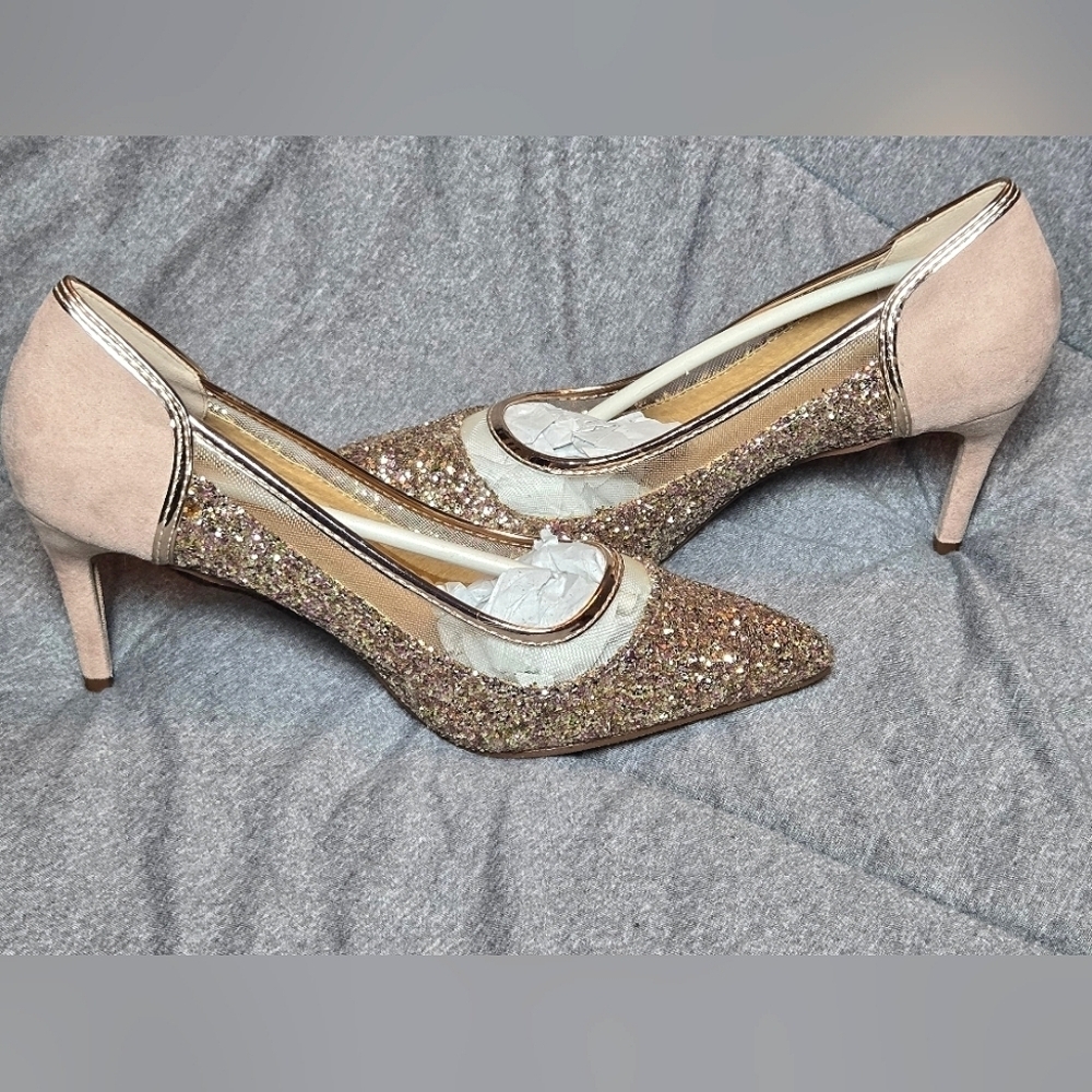 New! Journee‎ Collection Kalani Sparkle Heels, Size 7